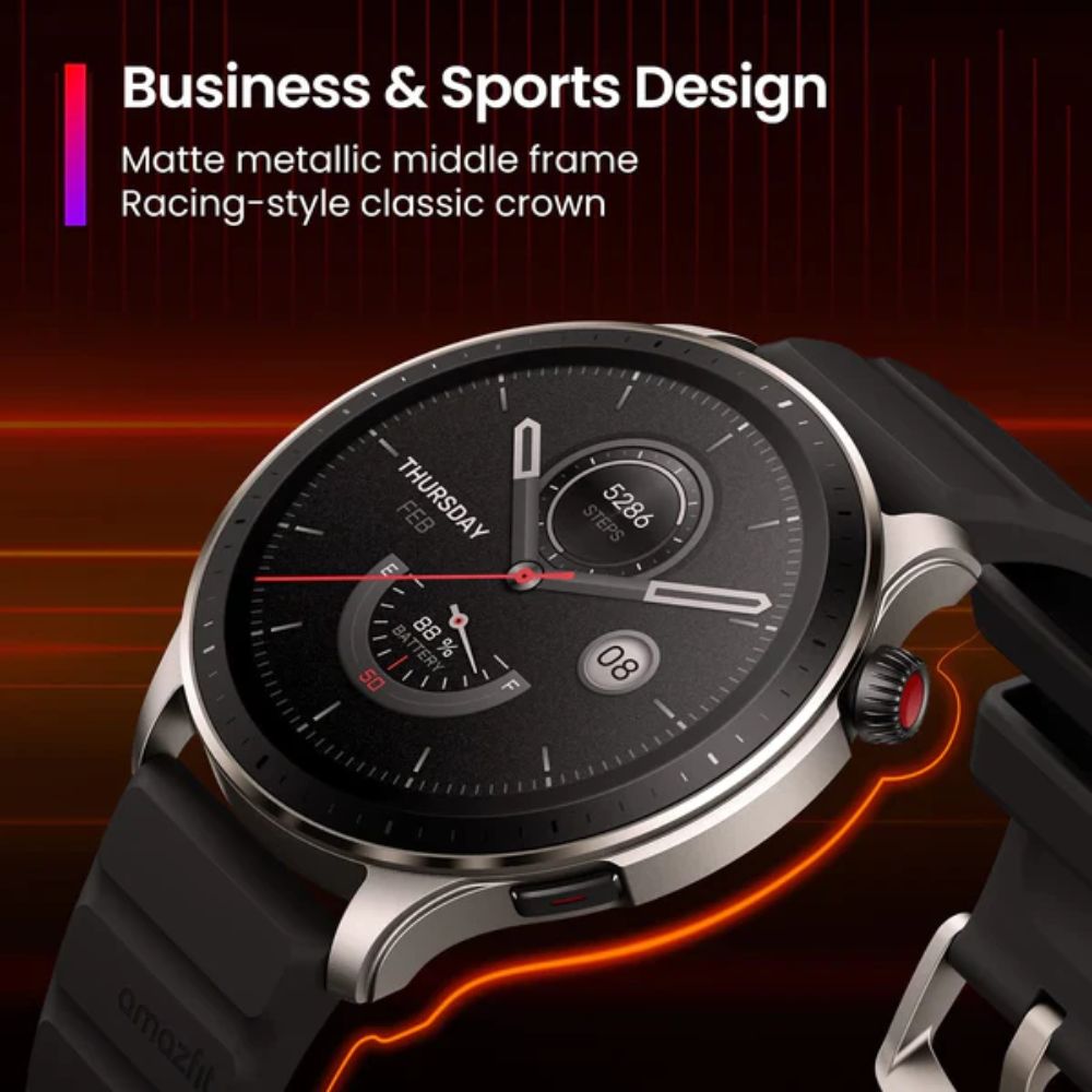Amazfit GTR 4 Smart Watch for Men Android iPhone, Dual-Band GPS