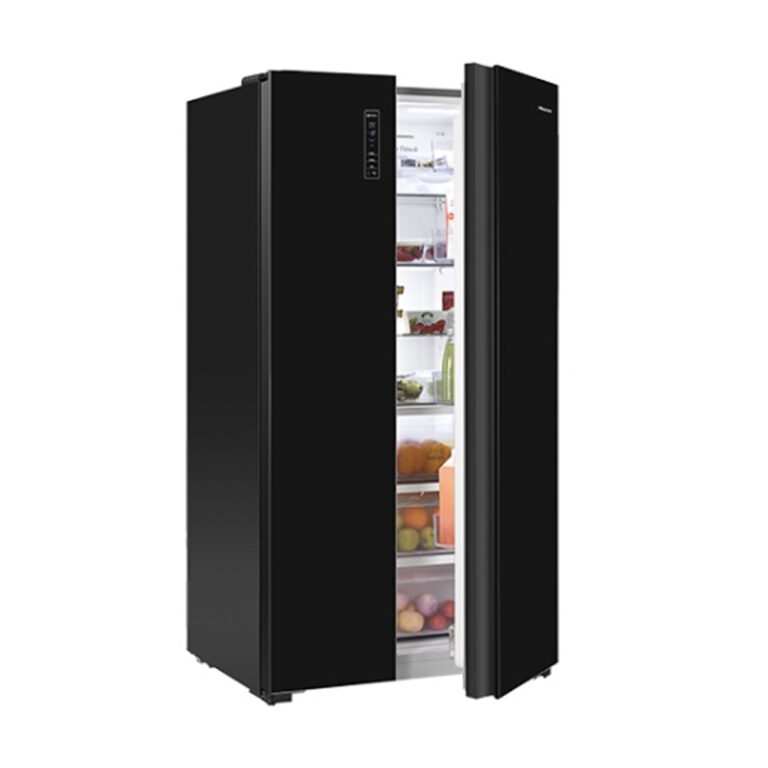 Hisense Rc67ws4sbv 564l Inverter Black Glass Finish Side By Side Frost Free Refrigerator 8499